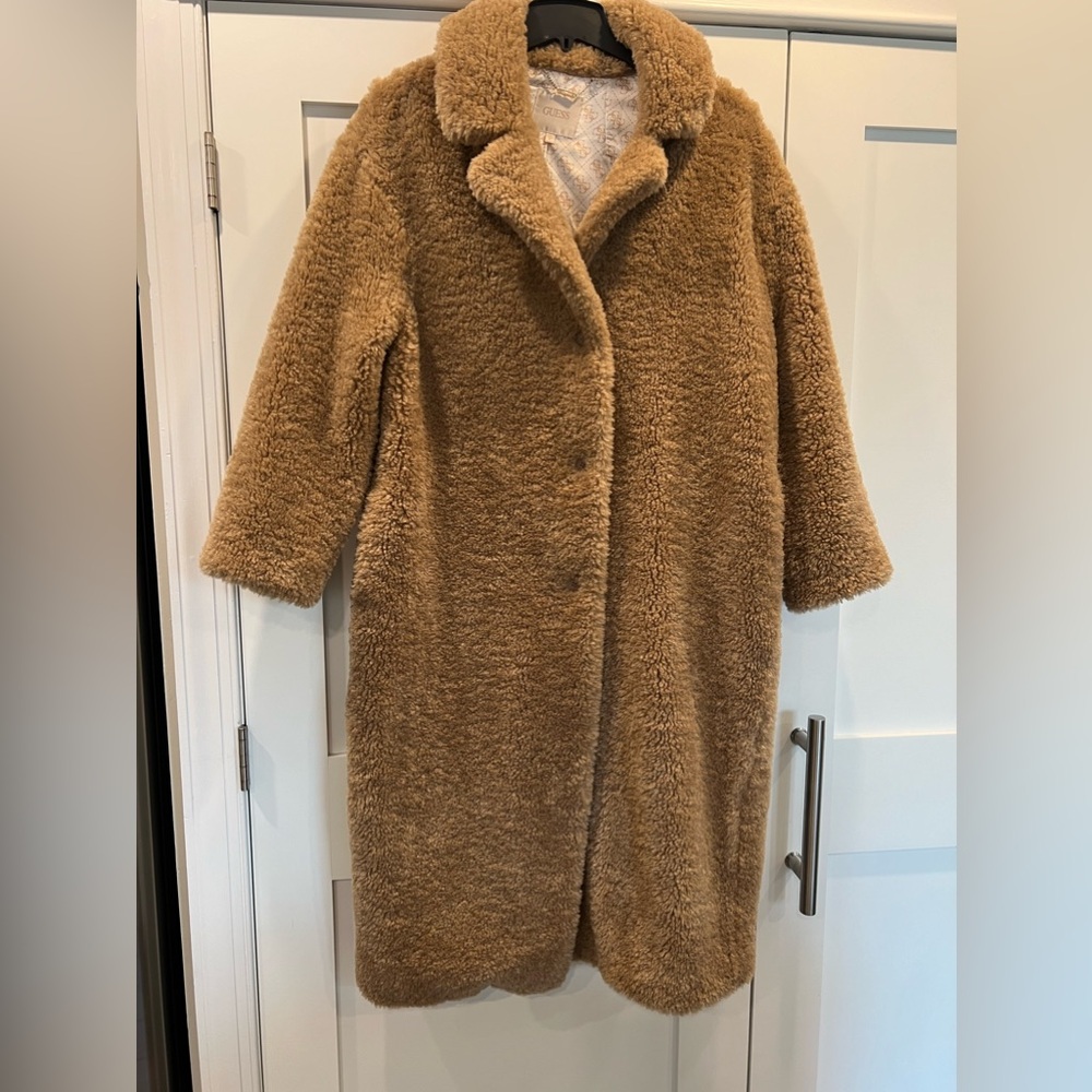 Guess long teddy jacket